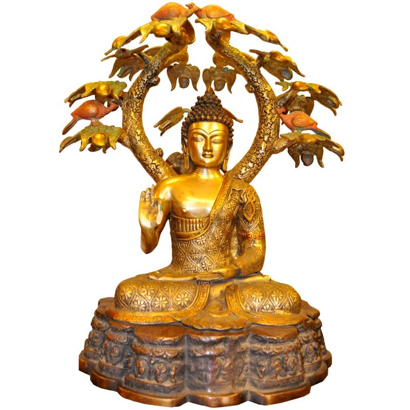 buddha-under-the-tree-in-multi-color-brass-idol