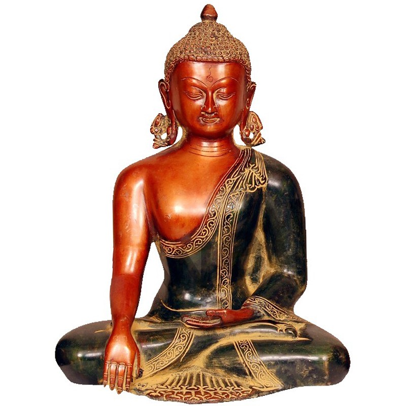 two-toned-sitting-budha-brass-idol